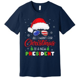 All I Want For Christmas Is A New President Xmas USA Santa Premium T-Shirt