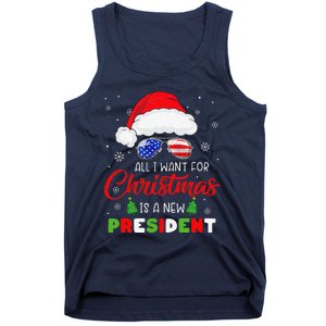 All I Want For Christmas Is A New President Xmas USA Santa Tank Top