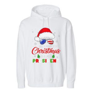 All I Want For Christmas Is A New President Xmas USA Santa Garment-Dyed Fleece Hoodie