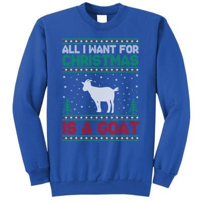 All I Want For Xmas Is A Goat Ugly Christmas Sweater Cool Gift Sweatshirt