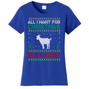 All I Want For Xmas Is A Goat Ugly Christmas Sweater Cool Gift Women's T-Shirt