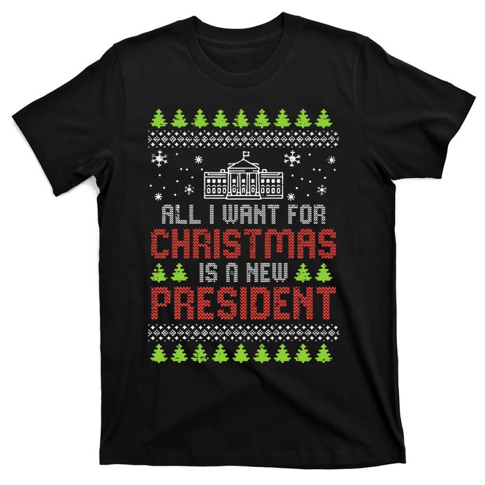 All I Want For Christmas New President Ugly Xmas T-Shirt