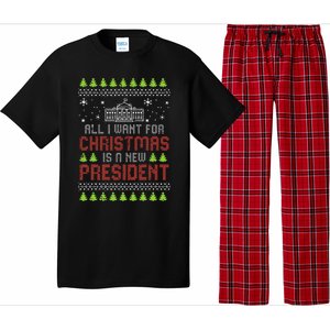 All I Want For Christmas New President Ugly Xmas Pajama Set