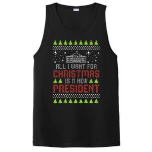 All I Want For Christmas New President Ugly Xmas PosiCharge Competitor Tank