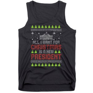 All I Want For Christmas New President Ugly Xmas Tank Top