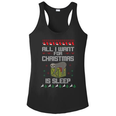 All I Want For Christmas Is Sleep Funny Xmas Pajama Costume Funny Gift Ladies PosiCharge Competitor Racerback Tank