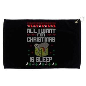 All I Want For Christmas Is Sleep Funny Xmas Pajama Costume Funny Gift Grommeted Golf Towel