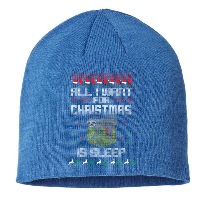 All I Want For Christmas Is Sleep Funny Xmas Pajama Costume Funny Gift Sustainable Beanie