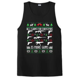 All I Want Is More Guns Collector Hunting Ugly Christmas PosiCharge Competitor Tank