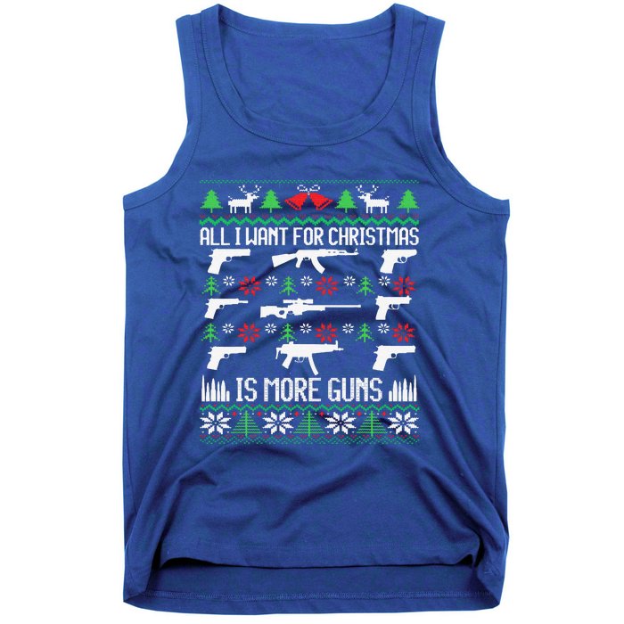 All I Want Is More Guns Collector Hunting Ugly Christmas Tank Top