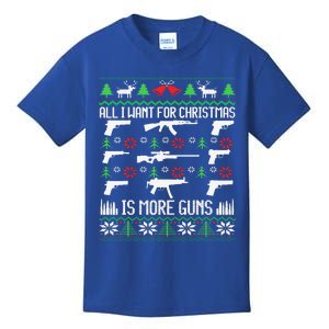 All I Want Is More Guns Collector Hunting Ugly Christmas Kids T-Shirt