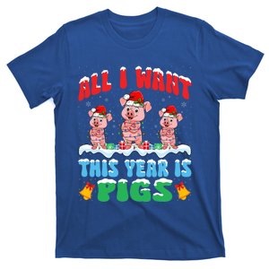 All I Want This Year Is Pigs Wearing Christmas Hat Meaningful Gift T-Shirt