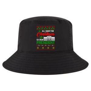 All I Want For Christmas Is A New President Xmas Sweater Gift Cool Comfort Performance Bucket Hat