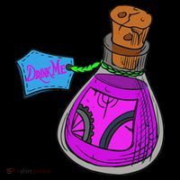 Alice In Wonderland Drink Me Bottle Button