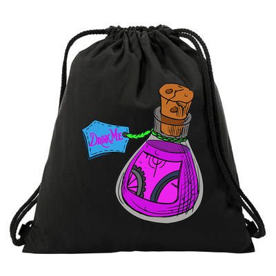 Alice In Wonderland Drink Me Bottle Drawstring Bag