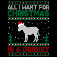 All I Want For Xmas Is A Donkey Ugly Christmas Sweater Gift Sustainable Bucket Hat
