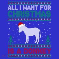 All I Want For Xmas Is A Donkey Ugly Christmas Sweater Gift Tall T-Shirt