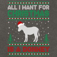 All I Want For Xmas Is A Donkey Ugly Christmas Sweater Gift Cotton Canvas Backpack