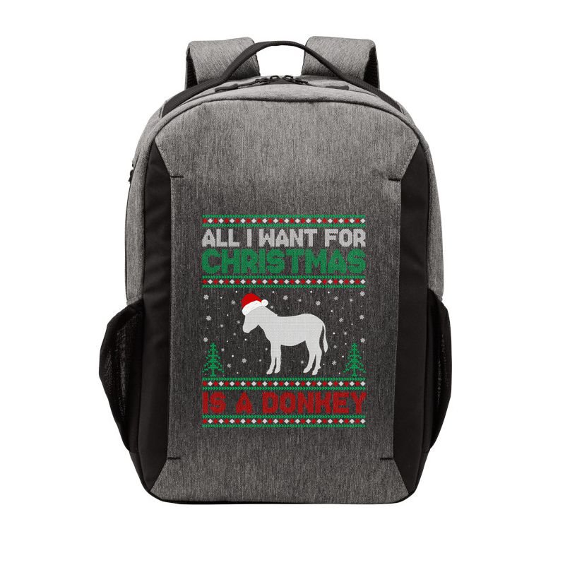 All I Want For Xmas Is A Donkey Ugly Christmas Sweater Gift Vector Backpack