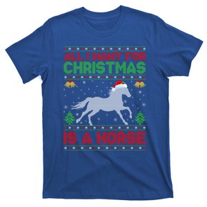 All I Want For Xmas Is A Horse Funny Ugly Christmas Horse Gift T-Shirt