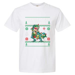 All I Want For Christmas Is A Dinosaur Lights Tree Ugly Xmas Cool Gift Garment-Dyed Heavyweight T-Shirt