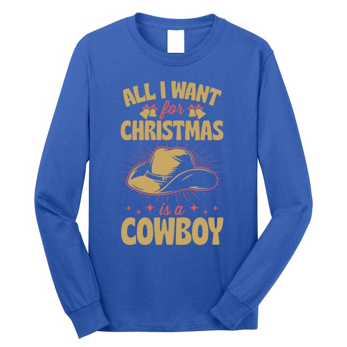 All I Want For Christmas Is A Cow Funny Cute Horse Great Gift Long Sleeve Shirt