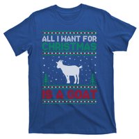 All I Want For Xmas Is A Goat Ugly Christmas Sweater Gift T-Shirt