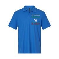 All I Want For Xmas Is A Goat Ugly Christmas Sweater Gift Softstyle Adult Sport Polo