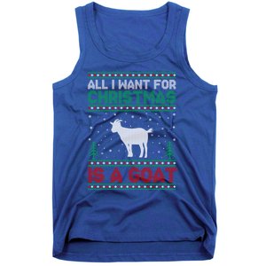 All I Want For Xmas Is A Goat Ugly Christmas Sweater Gift Tank Top