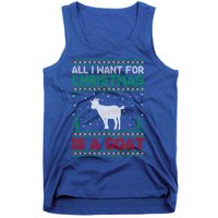 All I Want For Xmas Is A Goat Ugly Christmas Sweater Gift Tank Top