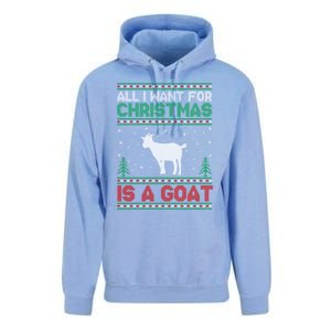 All I Want For Xmas Is A Goat Ugly Christmas Sweater Gift Unisex Surf Hoodie