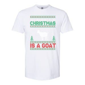 All I Want For Xmas Is A Goat Ugly Christmas Sweater Gift Softstyle CVC T-Shirt