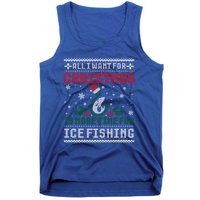 All I Want For Christmas More Ice Fishing Ugly Sweater Gift Tank Top