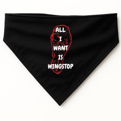 All I Want Is Wingstop Funny Apparel USA-Made Doggie Bandana