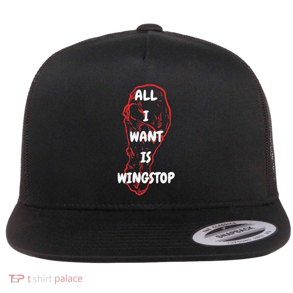 All I Want Is Wingstop Funny Apparel Flatbill Hat