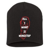 All I Want Is Wingstop Funny Apparel Short Acrylic Beanie