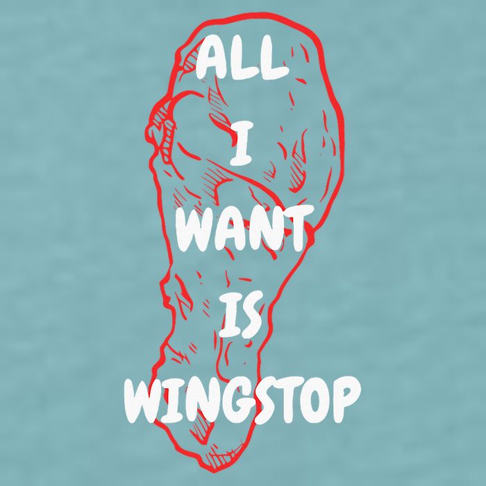 All I Want Is Wingstop Funny Apparel Sueded Cloud Jersey T-Shirt