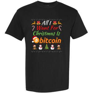 All I Want For Christmas Is Bitcoin, Funny Retirement Plan, Bitcoin Crypto Garment-Dyed Heavyweight T-Shirt