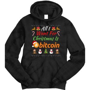 All I Want For Christmas Is Bitcoin, Funny Retirement Plan, Bitcoin Crypto Tie Dye Hoodie