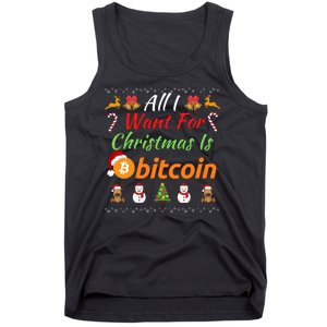 All I Want For Christmas Is Bitcoin, Funny Retirement Plan, Bitcoin Crypto Tank Top