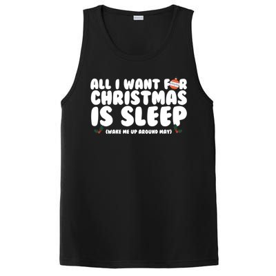 All I Want For Christmas Is Sleep Funny Xmas Cute Gift PosiCharge Competitor Tank