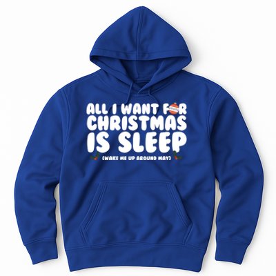 All I Want For Christmas Is Sleep Funny Xmas Cute Gift Hoodie