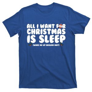 All I Want For Christmas Is Sleep Funny Xmas Cute Gift T-Shirt