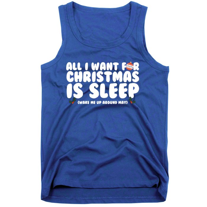 All I Want For Christmas Is Sleep Funny Xmas Cute Gift Tank Top