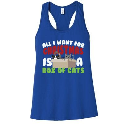 All I Want For Christmas Is A Box Of Cats Gift Women's Racerback Tank