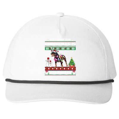 All I Want For Christmas Is Rottweiler Dog Xmas Funny Gift Snapback Five-Panel Rope Hat