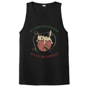 All I Want For Christmas Is A Cat And A Crochet Gift PosiCharge Competitor Tank