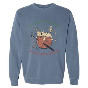 All I Want For Christmas Is A Cat And A Crochet Gift Garment-Dyed Sweatshirt