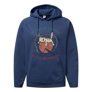 All I Want For Christmas Is A Cat And A Crochet Gift Performance Fleece Hoodie