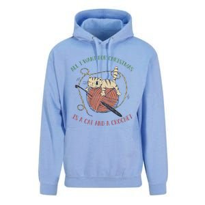 All I Want For Christmas Is A Cat And A Crochet Gift Unisex Surf Hoodie